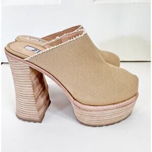 NWOB ZIGI Fina Platform Clog Natural 8